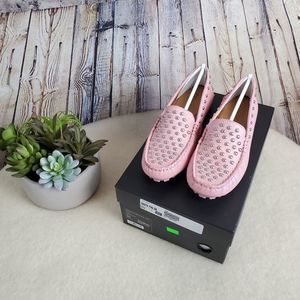 COACH Arlene Studded Leather Moccasin Slip On Loafers